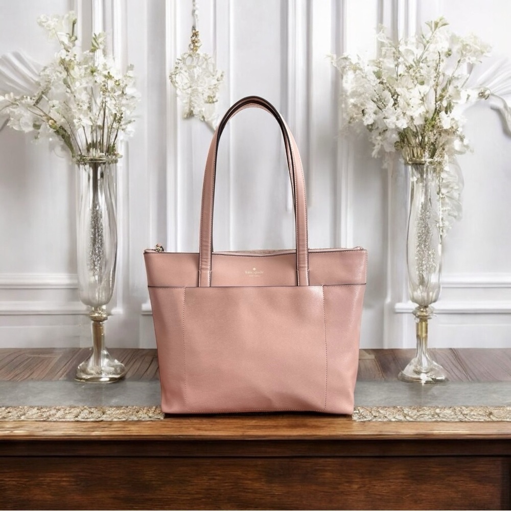 Womens Tote Bag KATE SPADE Willow Page Tote Dusty Pink Safiano Leather Handbag